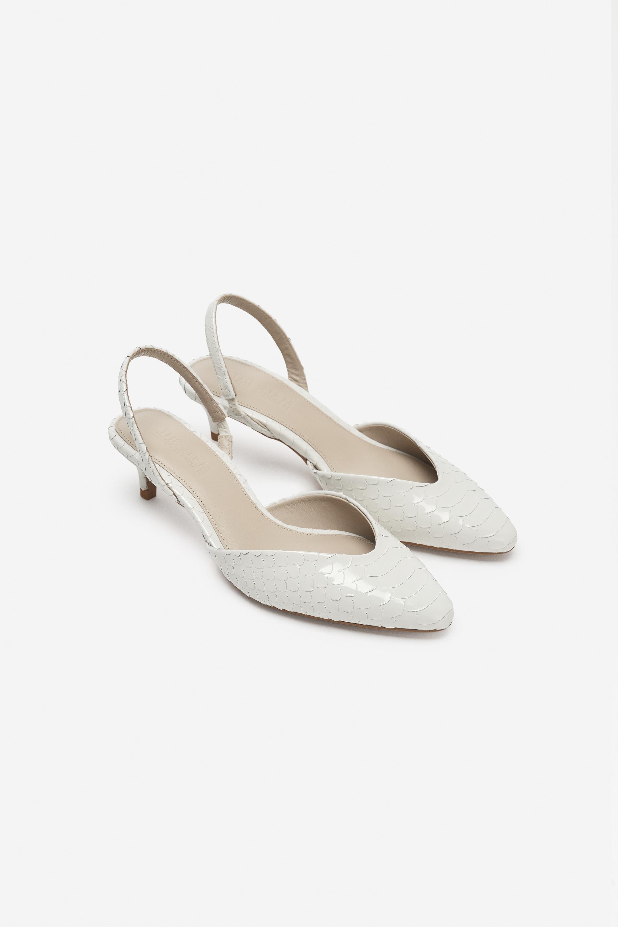 LEATHER KITTEN HEEL SHOES - THE ITEM ZARA WOMAN